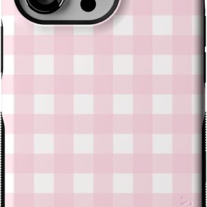 619Rq3Fb4sL._AC_SL1500_ Casely iPhone 13 Pro Case | Sunday Best | Pink Gingham | Bold Protective Design | Compatible with MagSafe