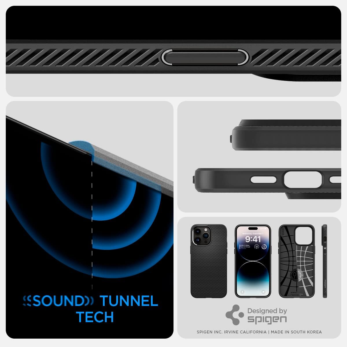 Spigen Liquid Air Designed for iPhone 14 Pro Max Case (2022) [Military-Grade Protection] - Matte Black