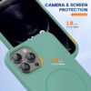 Miracase Compatible with iPhone 12 Pro Max Case, [Soft Anti-Scratch Microfiber Lining], Liquid Silicone Case Gel Rubber Shockproof Drop Protection Phone Case for 12 Pro Max, Midnight Green
