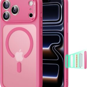 ESR for iPhone 17 Pro Max Case, Camera Control Cover, Compatible with MagSafe, Shockproof Military-Grade Protection, Magnetic Phone Case for iPhone 17 Pro Max, Classic Hybrid Case, Frosted Pink