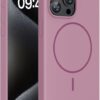 Miracase Magnetic for iPhone 15 Pro Max Case, [Soft Anti-Scratch Microfiber Lining], Compatible with MagSafe, Liquid Silicone Case Shockproof Drop Protection Phone Case for 15 ProMax, Blackcurrant