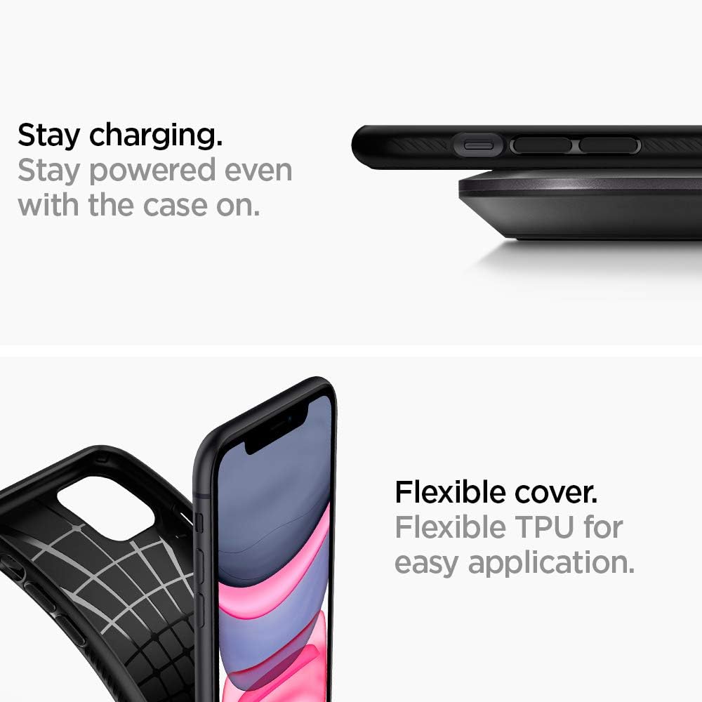 61B8ijYdKfL._AC_SL1000_ Spigen Liquid Air Designed for iPhone 11 Case (2019) - Matte Black