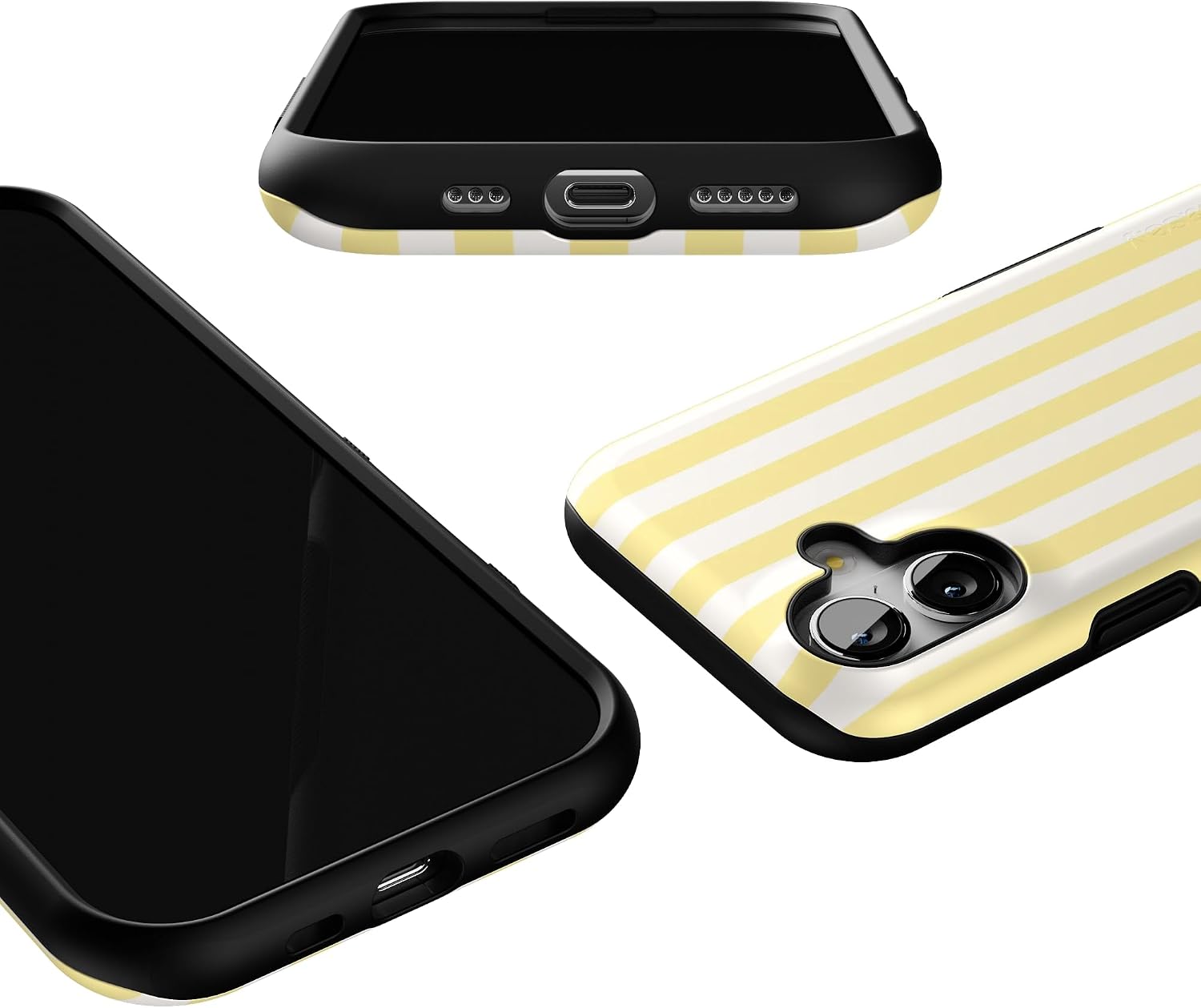 61BQs8UAuL._AC_SL1500_ Casely iPhone 17 Case | Butter Yellow Stripes | Sunday Best | Bold Protective Design | Compatible with MagSafe