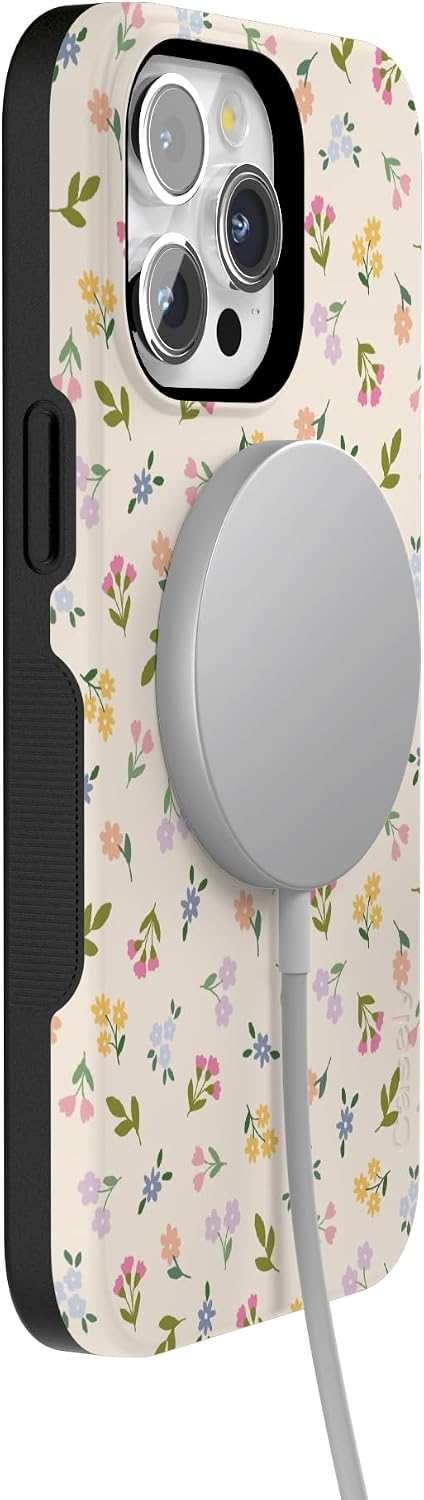 61BcthCfyoL._AC_SL1500_ Casely iPhone 15 Pro Case | Ditsy Floral | Tiny Flowers | Bold Protective Design | Compatible with MagSafe