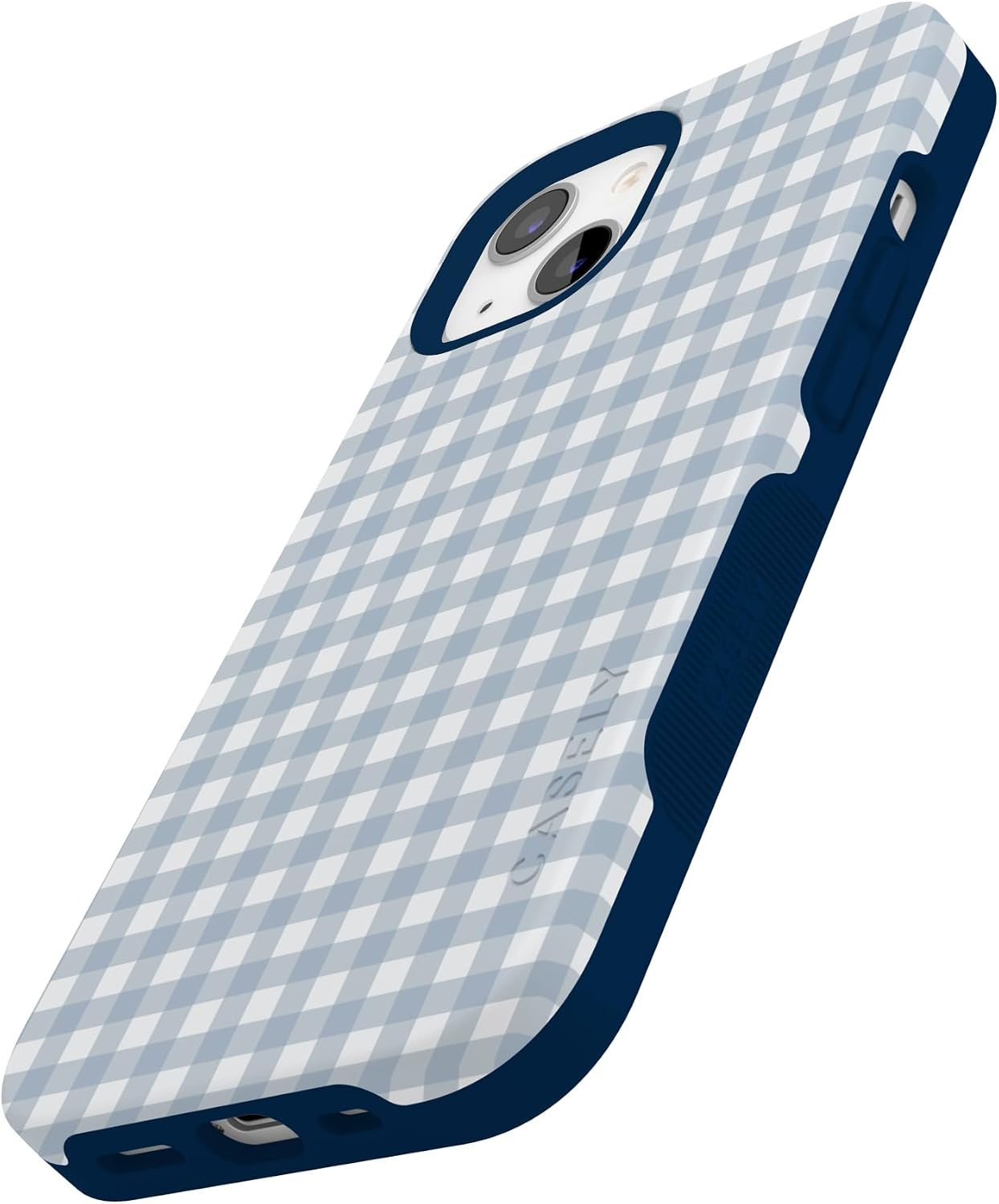 61Bu1hssZPL._AC_SL1500_ Casely iPhone 13 Mini Case | Pastel Picnic | Blue Gingham | Bold Protective Design | Compatible with MagSafe