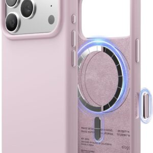 61C8p-yt9LL._AC_SL1500_ elago for iPhone 17 Pro Case, Premium Magnetic Silicone Case, Compatible with MagSafe, Liquid Silicone Material, Protective Cover, Shockproof, Slim Phone, 6.3 inch (Light Lilac)
