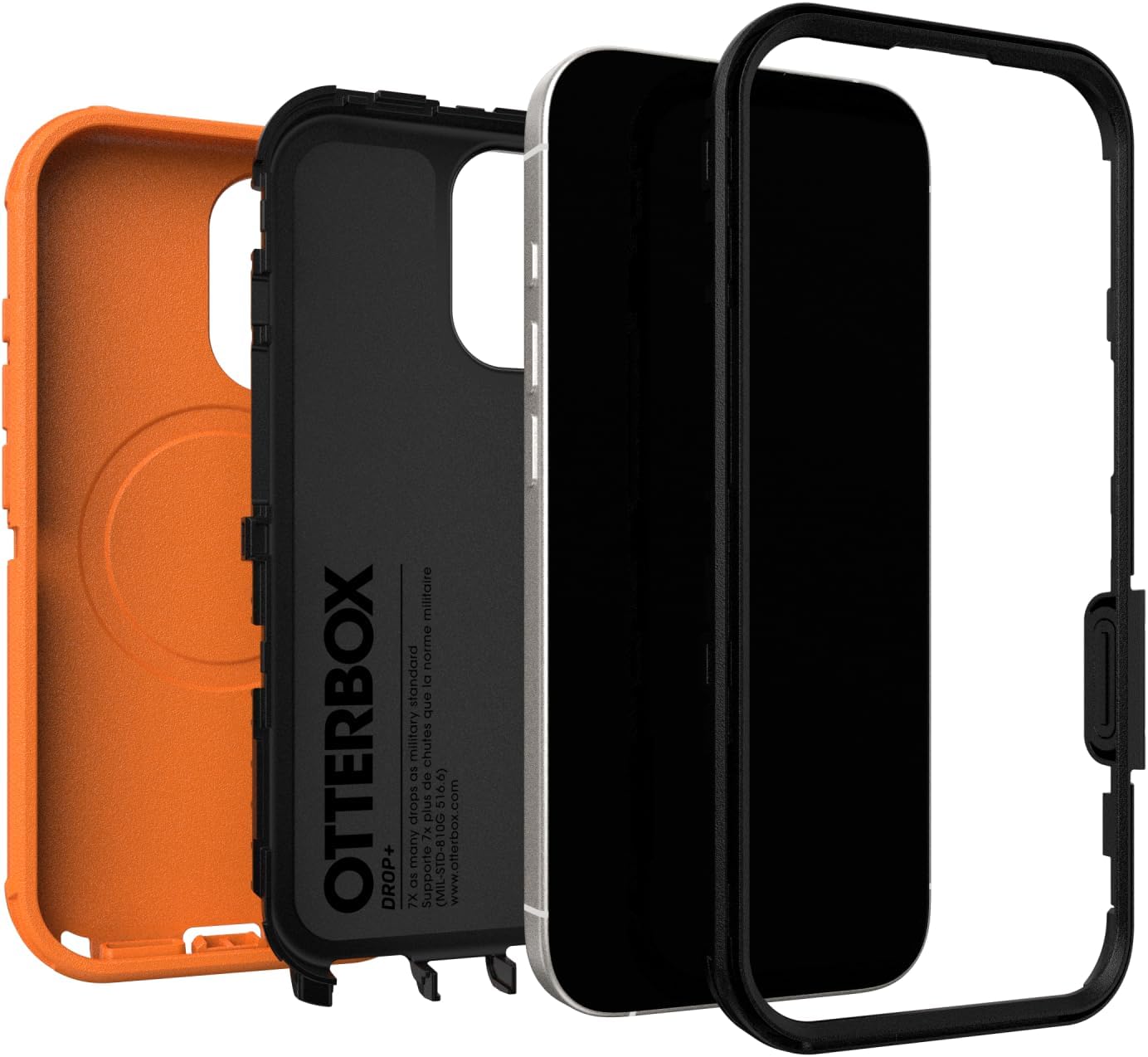 OtterBox iPhone 17 Defender Pro Series Case - Blaze Orange - Tough, Rugged & Durable iPhone Case, Snaps on MagSafe