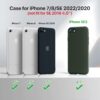 61Cmp-RJIHL._AC_SL1500_ Miracase Ultra Slim Designed for iPhone SE Case 2022(3rd Gen)/iPhone SE 2020 Case(2nd Gen)/iPhone 7 Case/iPhone 8 Case with Screen Protector, Multi-Color Silicone Shockproof Phone Case(Dark Green)