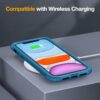 61DYFmzuJFL._AC_SL1200_ Miracase Glass Series for iPhone 11 Case 6.1 inch, Upgraded Full-Body Rugged Phone Bumper Case Cover with Built-in 9H Tempered Glass Screen Protector and Camera Protector, Light Blue