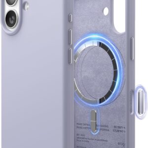 elago for iPhone 17 Case, Premium Magnetic Silicone Case, Compatible with MagSafe, Liquid Silicone Material, Protective Cover, Shockproof, Slim Phone, 6.3 inch (Purple)