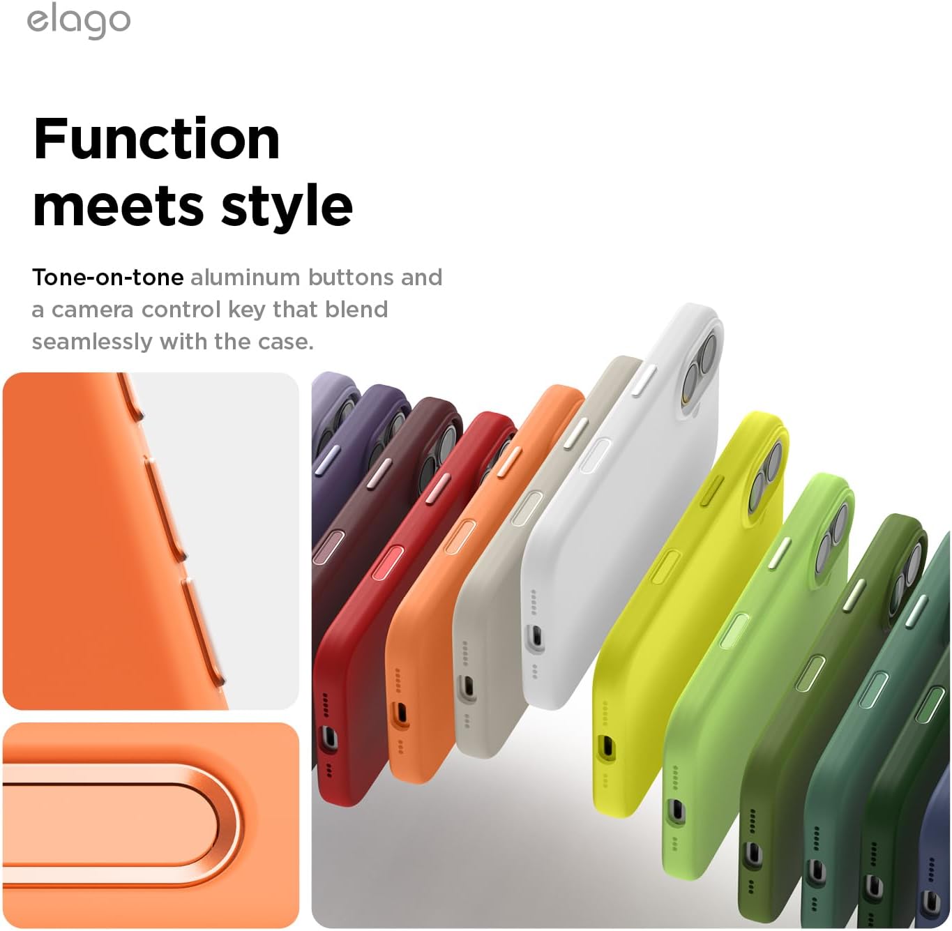 elago for iPhone 17 Case, Premium Magnetic Silicone Case, Compatible with MagSafe, Liquid Silicone Material, Protective Cover, Shockproof, Slim Phone, 6.3 inch (Orange)