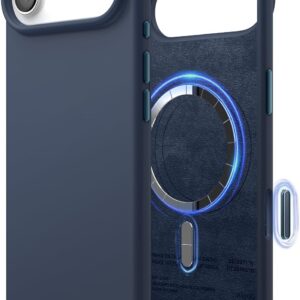 61DmL56-lkL._AC_SL1500_ elago for iPhone Air Case, Premium Magnetic Silicone Case, Compatible with MagSafe, Liquid Silicone Material, Protective Cover, Shockproof, Slim Phone, 6.5 inch (Jean Indigo)