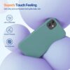 61DrIexPavL._AC_SL1500_ Miracase Designed for iPhone 11 Phone Case, with Screen Protector, Liquid Silicone Gel Rubber Drop Protection Shockproof Cover Phone Case for iPhone 11, Midnight Green