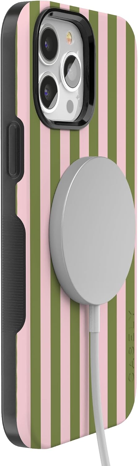 61EHLpXM9kL._AC_SL1500_ Casely iPhone 13 Pro Case | Sunday Best | Summer Stripes | Bold Protective Design | Compatible with MagSafe