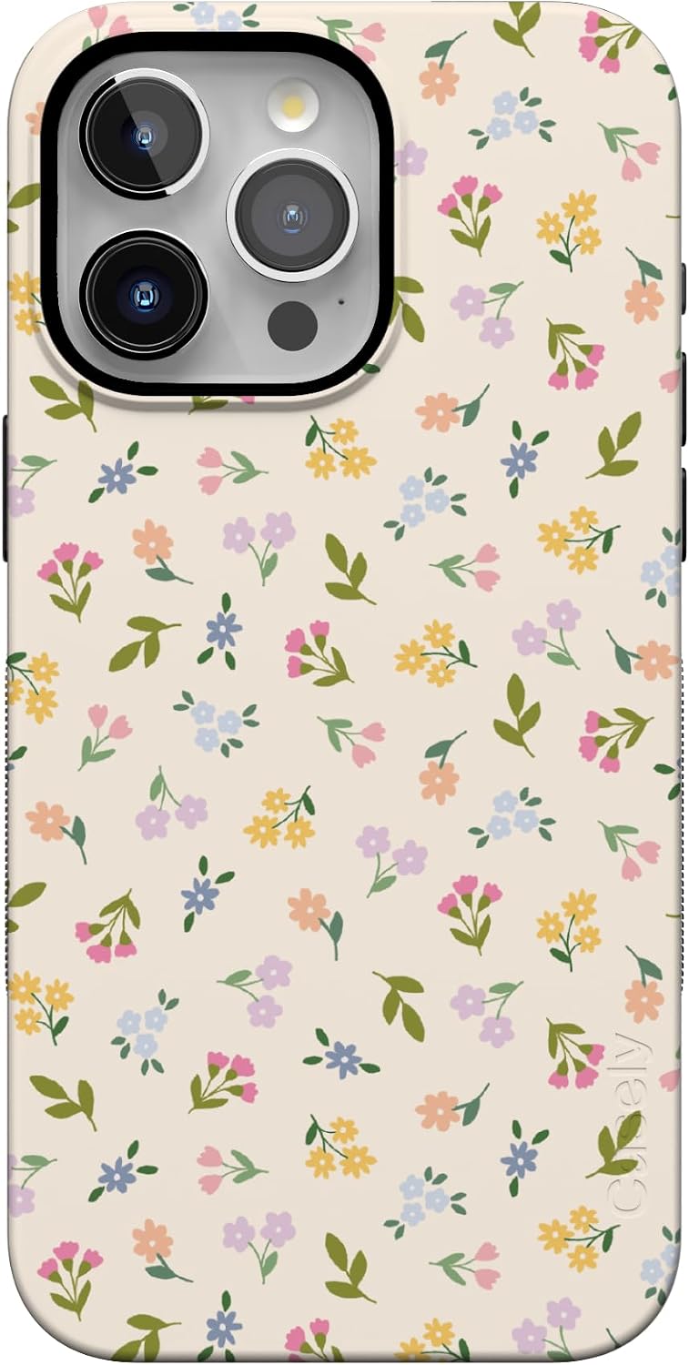 61EUnMXWGOL._AC_SL1500_ Casely iPhone 15 Pro Case | Ditsy Floral | Tiny Flowers | Bold Protective Design | Compatible with MagSafe