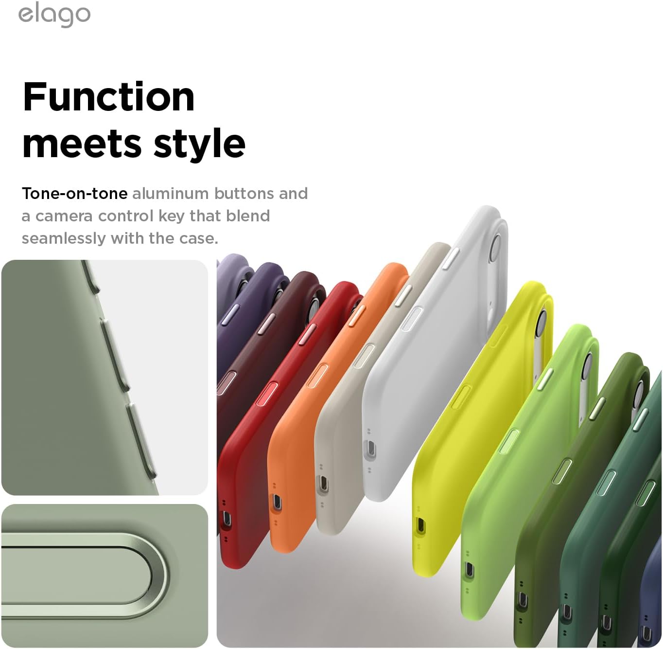 elago for iPhone Air Case, Premium Magnetic Silicone Case, Compatible with MagSafe, Liquid Silicone Material, Protective Cover, Shockproof, Slim Phone, 6.5 inch (Khaki Green)
