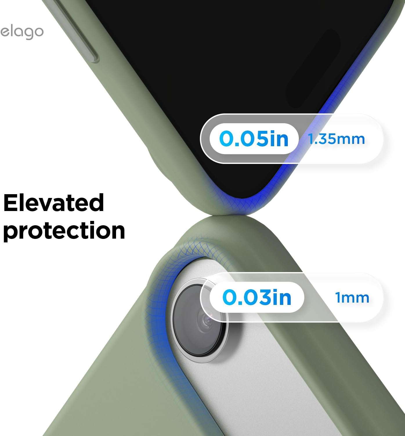 elago for iPhone Air Case, Premium Magnetic Silicone Case, Compatible with MagSafe, Liquid Silicone Material, Protective Cover, Shockproof, Slim Phone, 6.5 inch (Khaki Green)