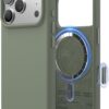 elago for iPhone 17 Pro Case, Premium Magnetic Silicone Case, Compatible with MagSafe, Liquid Silicone Material, Protective Cover, Shockproof, Slim Phone, 6.3 inch (Khaki Green)