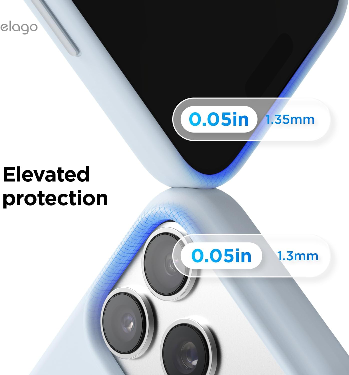 elago for iPhone 17 Pro Case, Premium Magnetic Silicone Case, Compatible with MagSafe, Liquid Silicone Material, Protective Cover, Shockproof, Slim Phone, 6.3 inch (Light Blue)