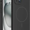 Miracase Magnetic for iPhone 15 Plus Case, [Soft Anti-Scratch Microfiber Lining], Compatible with MagSafe, Liquid Silicone Shockproof Drop Protection Phone Case for 15 Plus, Black