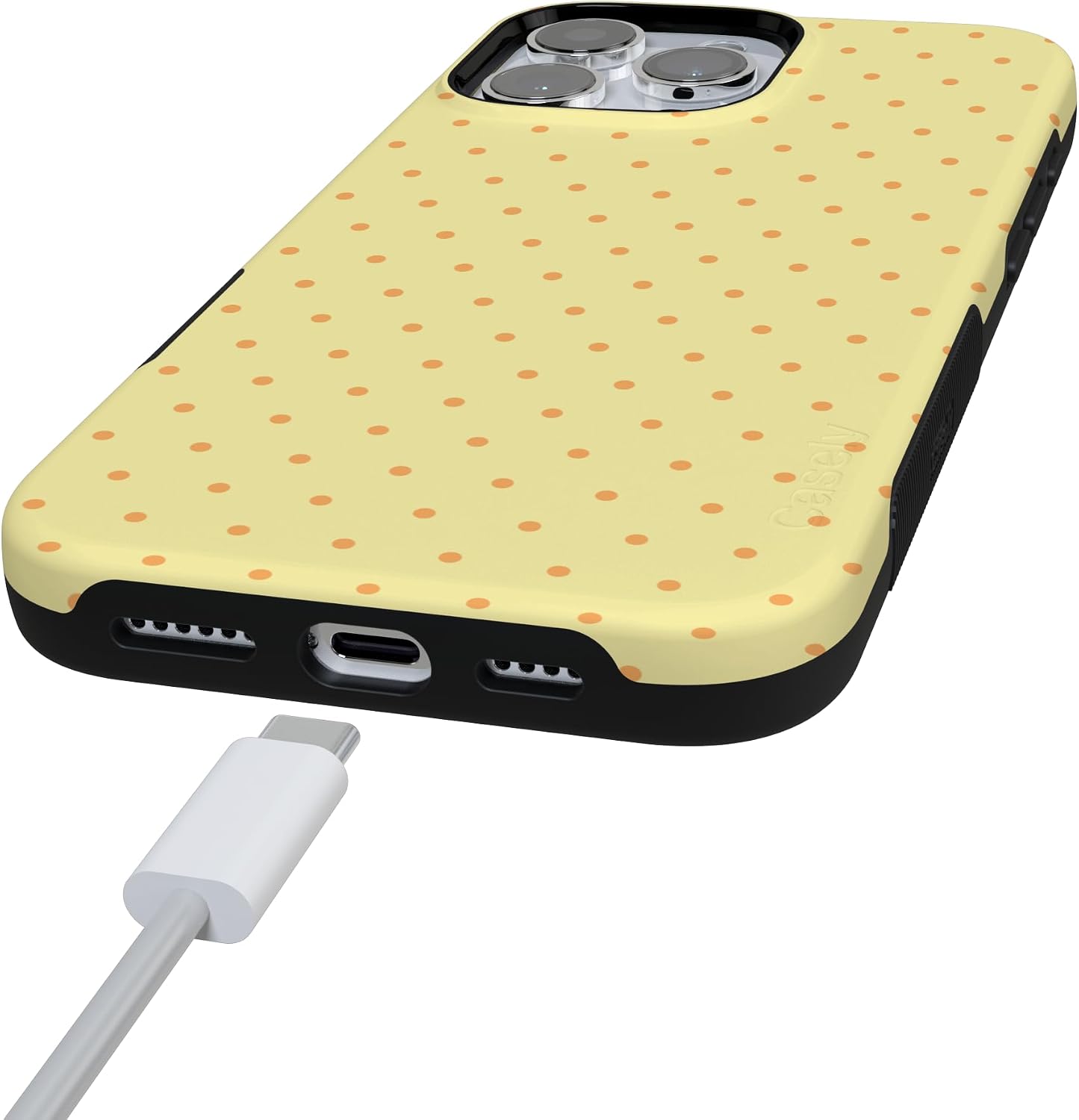61GifWaMdxL._AC_SL1500_ Casely iPhone 16 Pro Case | On the Dot | Yellow Polka Dot | Bold Protective Design | Compatible with MagSafe