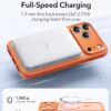 61H8FmoTwtL._AC_SL1500_ ESR for iPhone 17 Pro Case, Camera Control Cover, Compatible with MagSafe, Shockproof Military-Grade Protection, Magnetic Phone Case for iPhone 17 Pro, Classic Hybrid Case, Frosted Orange