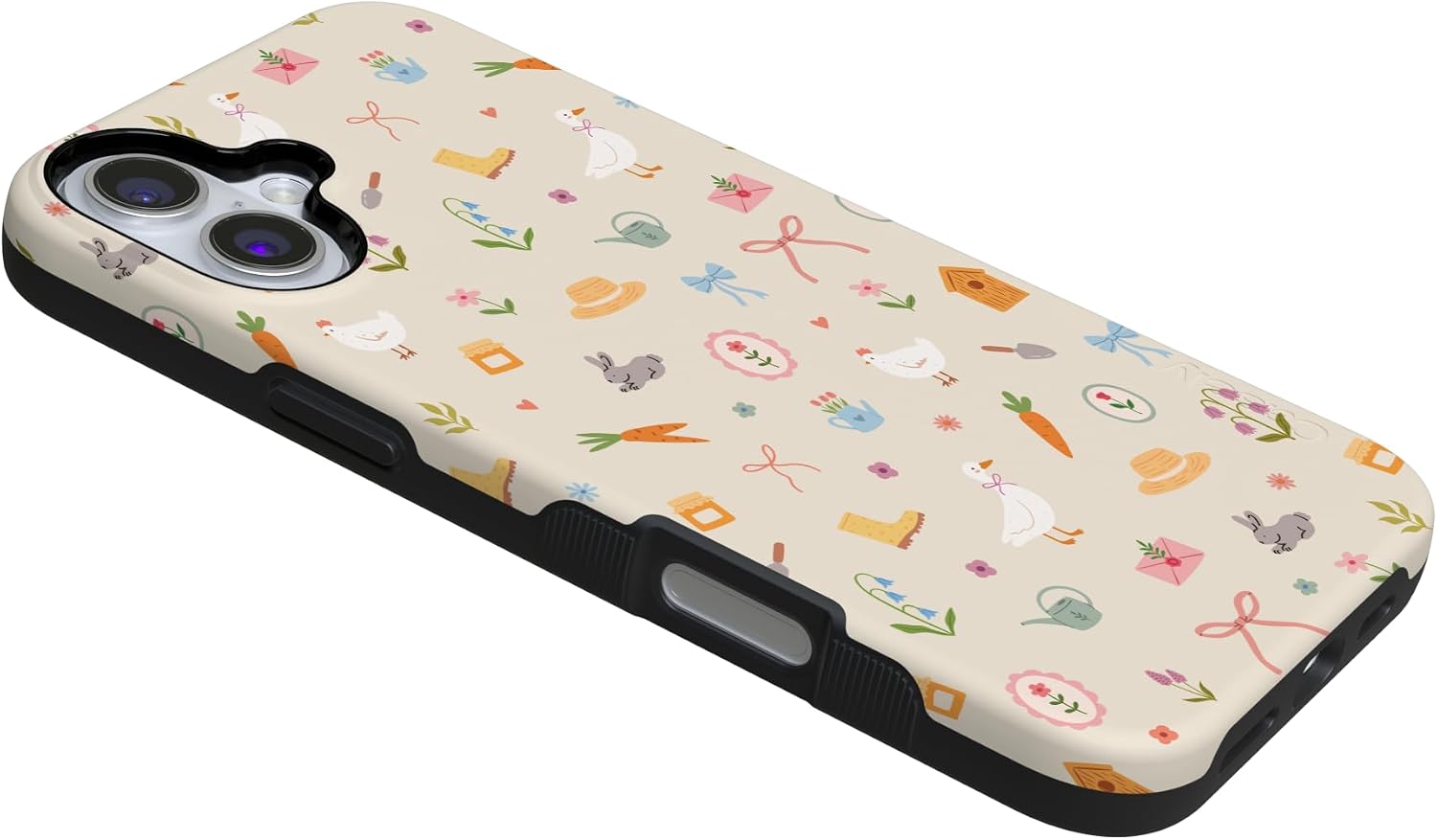 61HY6ggd5L._AC_SL1500_ Casely iPhone 16 Plus Case | Hoppy Garden | Spring Things | Bold Protective Design | Compatible with MagSafe