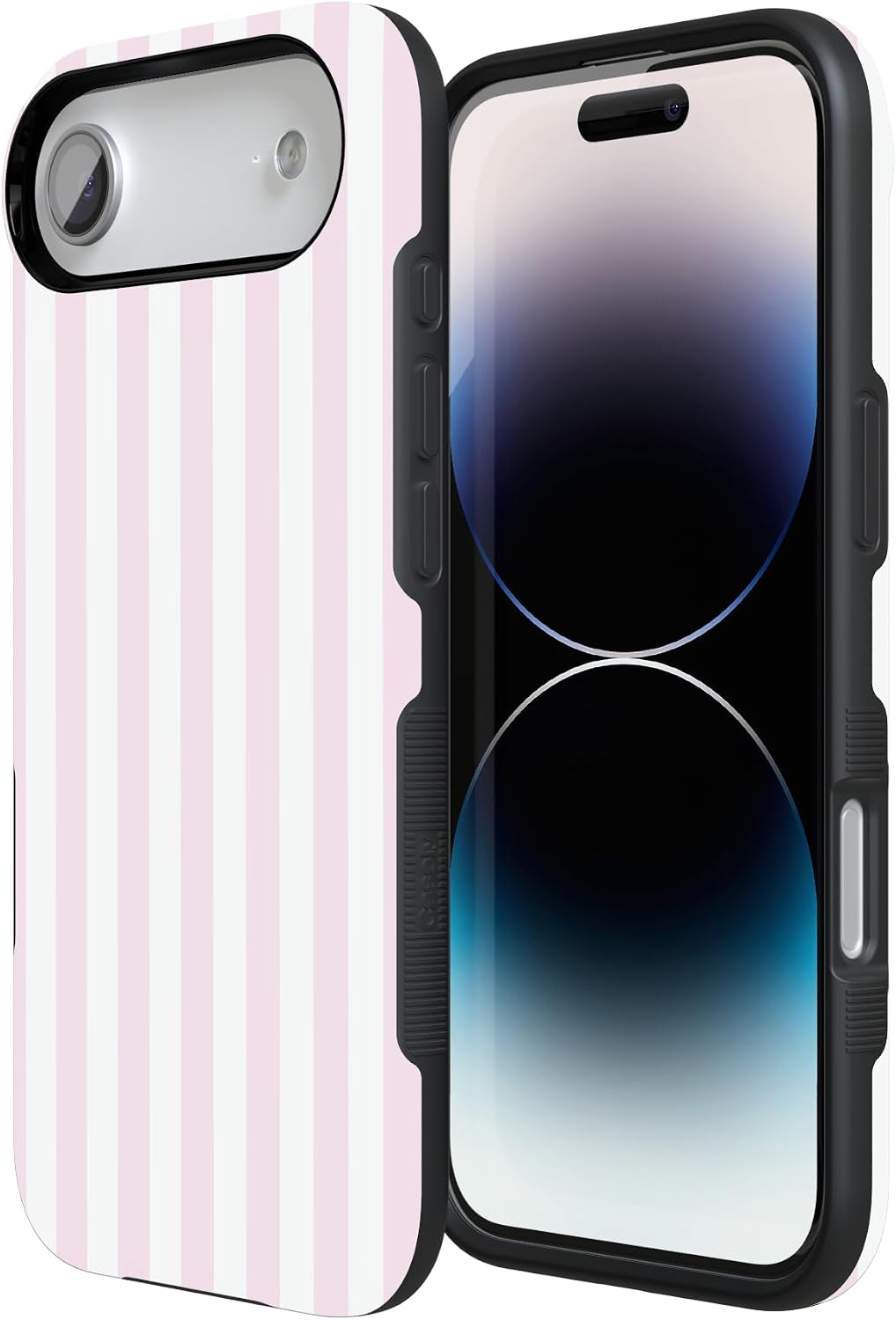 61I49ZU5mL._AC_SL1500_ Casely iPhone 17 Air Case | Pink Stripes | Sunday Best | Bold Protective Design | Compatible with MagSafe