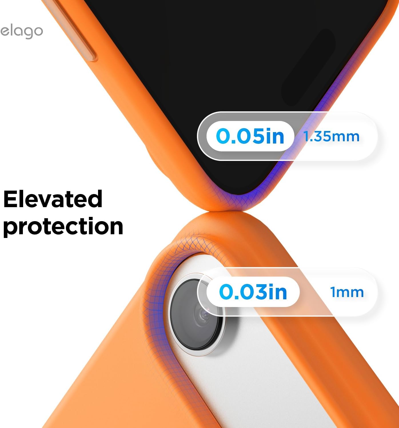 61J-JgzoPoL._AC_SL1500_ elago for iPhone Air Case, Premium Magnetic Silicone Case, Compatible with MagSafe, Liquid Silicone Material, Protective Cover, Shockproof, Slim Phone, 6.5 inch (Orange)