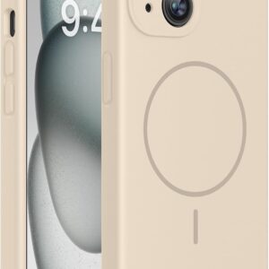 elago for iPhone Air Case, Premium Magnetic Silicone Case, Compatible with MagSafe, Liquid Silicone Material, Protective Cover, Shockproof, Slim Phone, 6.5 inch (Stone)