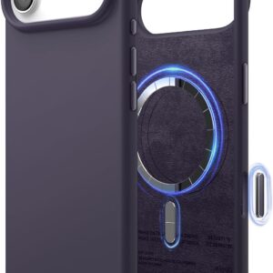 61J8nktXKhL._AC_SL1500_ elago for iPhone Air Case, Premium Magnetic Silicone Case, Compatible with MagSafe, Liquid Silicone Material, Protective Cover, Shockproof, Slim Phone, 6.5 inch (Deep Purple)