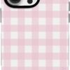 61JEZiF1EML._AC_SL1500_ Casely iPhone 14 Pro Case | Pink Plaid | Sunday Best | Bold Protective Design | Compatible with MagSafe