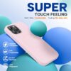 Miracase Magnetic for iPhone 13 Pro Case, [Soft Anti-Scratch Microfiber Lining], Compatible with MagSafe, Liquid Silicone Shockproof Drop Protection Phone Case for 13 Pro, Sand Pink