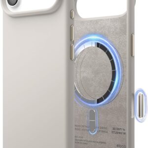 elago for iPhone Air Case, Premium Magnetic Silicone Case, Compatible with MagSafe, Liquid Silicone Material, Protective Cover, Shockproof, Slim Phone, 6.5 inch (Stone)