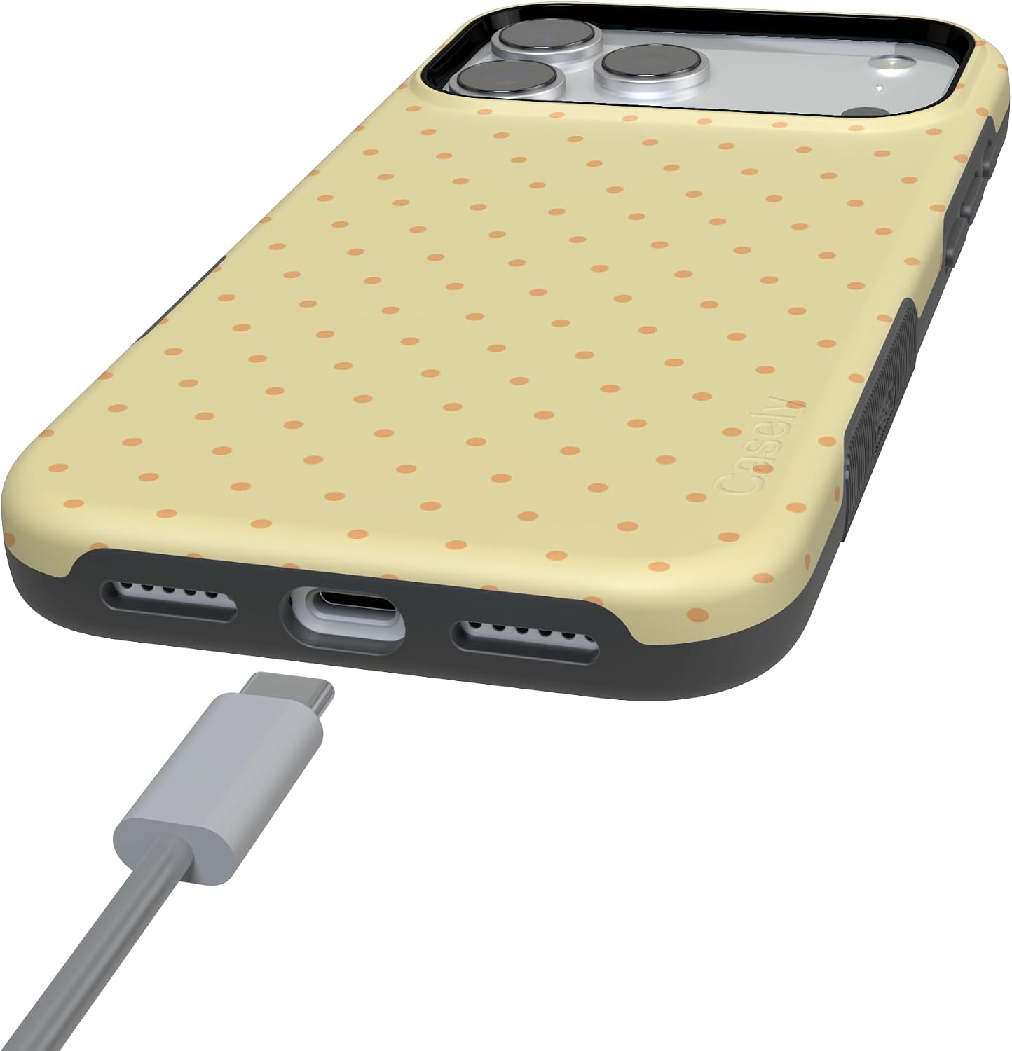 61KP4GkVsiL._AC_SL1500_ Casely iPhone 17 Pro Case | On the Dot | Yellow Polka Dot | Bold Protective Design | Compatible with MagSafe