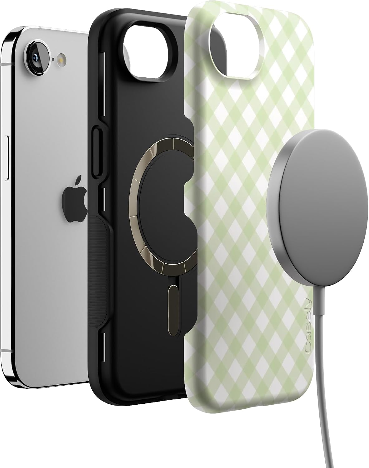 Casely iPhone 16e Case | Mint Lattice | Sunday Best | Bold Protective Design | Compatible with MagSafe