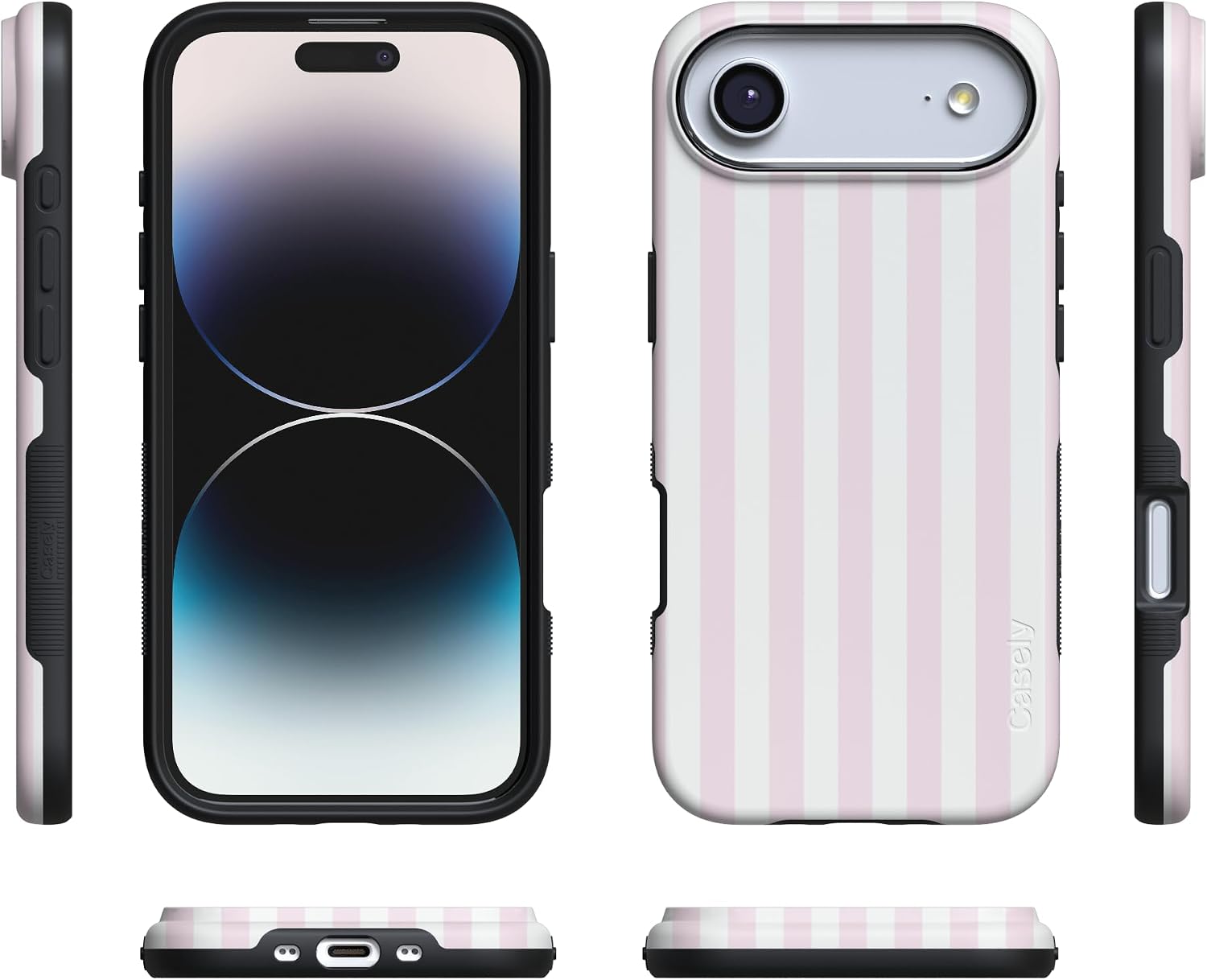 61L6sA7iIL._AC_SL1500_ Casely iPhone 17 Air Case | Pink Stripes | Sunday Best | Bold Protective Design | Compatible with MagSafe