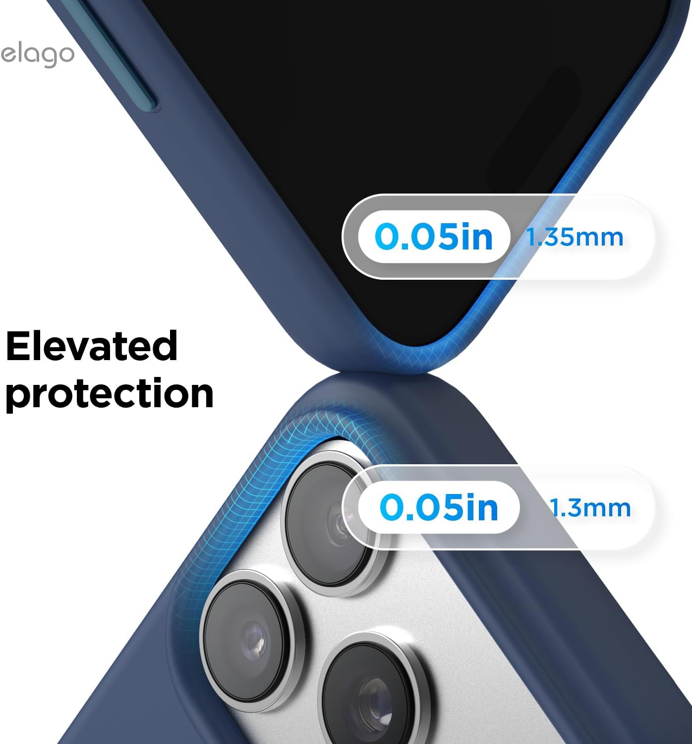 elago for iPhone 17 Pro Case, Premium Magnetic Silicone Case, Compatible with MagSafe, Liquid Silicone Material, Protective Cover, Shockproof, Slim Phone, 6.3 inch (Jean Indigo)