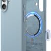 elago for iPhone 17 Case, Premium Magnetic Silicone Case, Compatible with MagSafe, Liquid Silicone Material, Protective Cover, Shockproof, Slim Phone, 6.3 inch (Sky Blue)