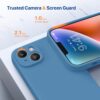 Miracase Designed for iPhone 14 Case,[Upgraded Enhanced Camera Protection],Shockproof Liquid Silicone Case with Microfiber Lining, 6.1 inch,Capri Blue
