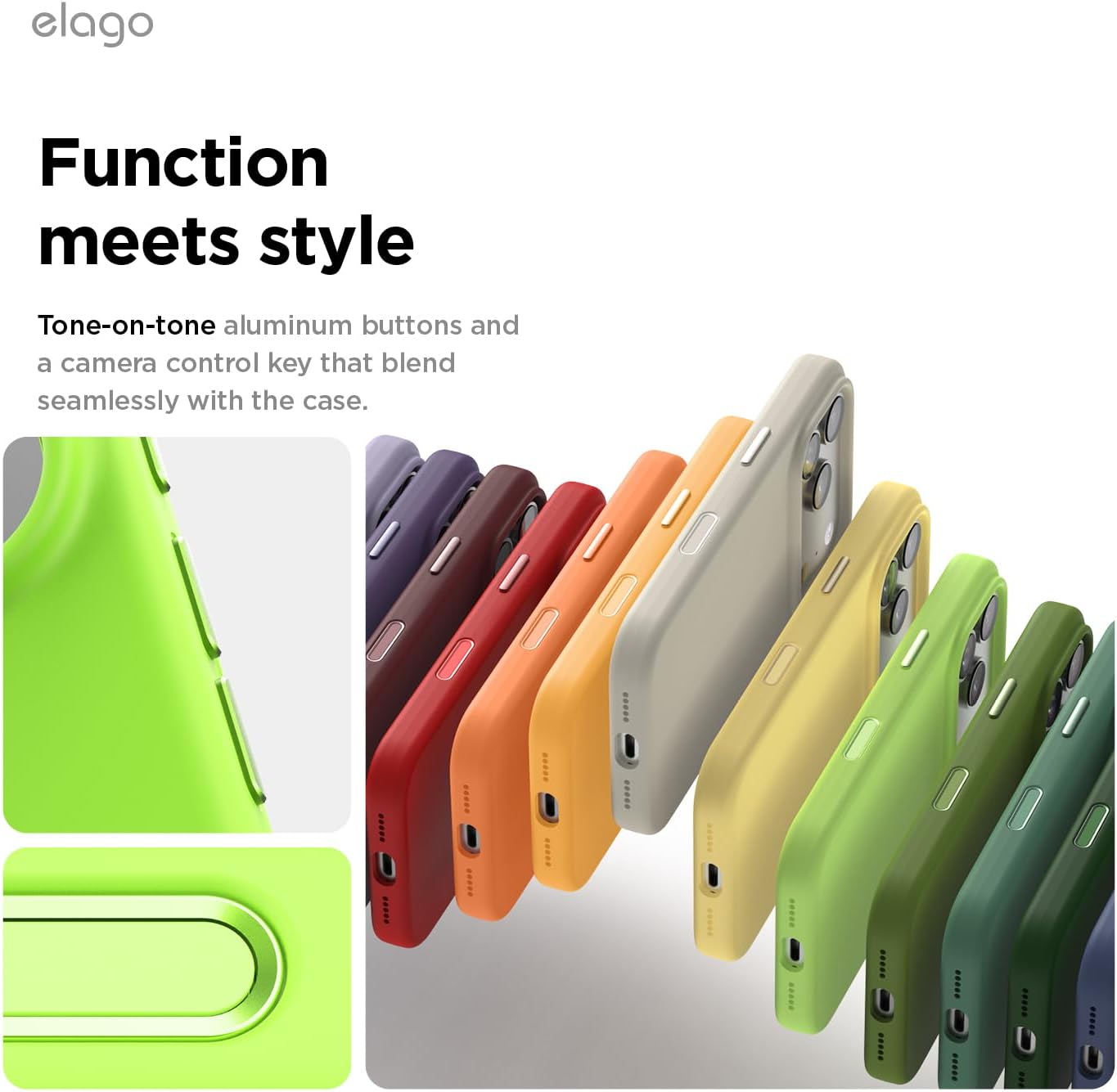 61MKXk56J4L._AC_SL1500_ elago for iPhone 17 Pro Case, Premium Magnetic Silicone Case, Compatible with MagSafe, Liquid Silicone Material, Protective Cover, Shockproof, Slim Phone, 6.3 inch (Lime Green)