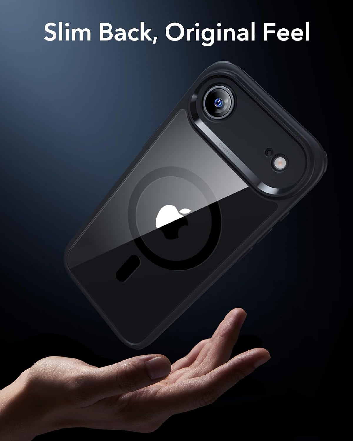 61MzNCGh-jL._AC_SL1500_ ESR for iPhone Air Case, Camera Control Cover, Compatible with MagSafe, Shockproof Military-Grade Protection, Magnetic Phone Case for iPhone Air, Classic Hybrid Case, Clear Black