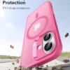 61N5oZ7MtvL._AC_SL1500_ ESR for iPhone 17 Case, Camera Control Cover, Compatible with MagSafe, Shockproof Military-Grade Protection, Magnetic Phone Case for iPhone 17, Classic Hybrid Case, Frosted Pink