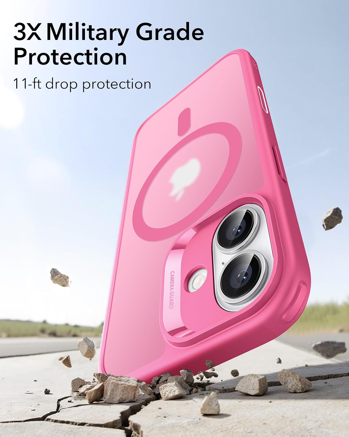 61N5oZ7MtvL._AC_SL1500_ ESR for iPhone 17 Case, Camera Control Cover, Compatible with MagSafe, Shockproof Military-Grade Protection, Magnetic Phone Case for iPhone 17, Classic Hybrid Case, Frosted Pink