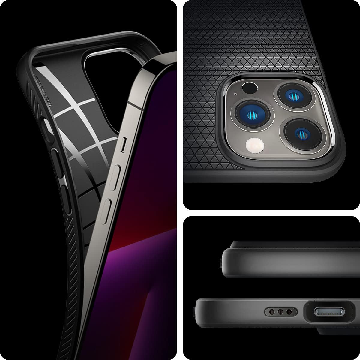 61NJAo8tgAL._AC_SL1200_ Spigen Liquid Air Designed for iPhone 13 Pro Case (2021) - Matte Black