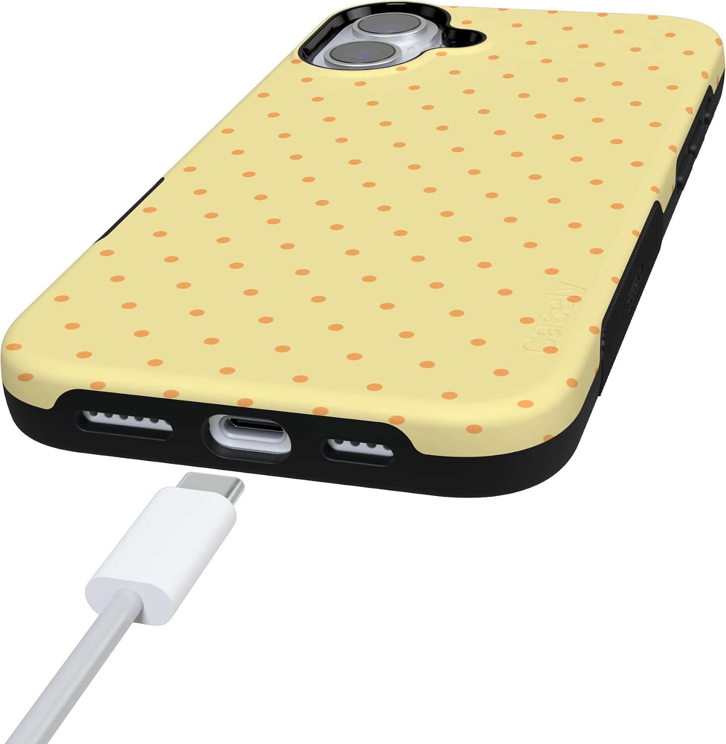 61NwhL1PDbL._AC_SL1500_ Casely iPhone 16 Plus Case | On the Dot | Yellow Polka Dot | Bold Protective Design | Compatible with MagSafe