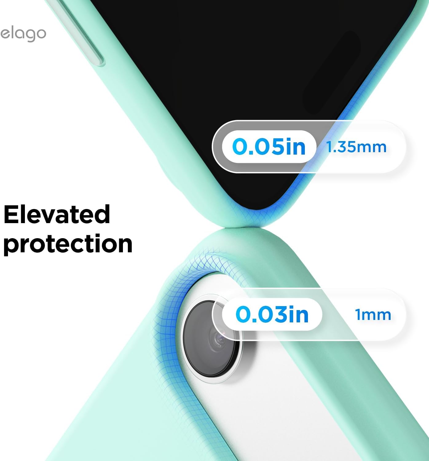 61O1ODp6fPL._AC_SL1500_ elago for iPhone Air Case, Premium Magnetic Silicone Case, Compatible with MagSafe, Liquid Silicone Material, Protective Cover, Shockproof, Slim Phone, 6.5 inch (Aqua Sky)