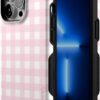 Casely iPhone 13 Pro Case | Sunday Best | Pink Gingham | Bold Protective Design | Compatible with MagSafe