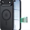 61Oh1WFCtqL._AC_SL1500_ ESR for iPhone Air Case, Camera Control Cover, Compatible with MagSafe, Shockproof Military-Grade Protection, Magnetic Phone Case for iPhone Air, Classic Hybrid Case, Frosted Black