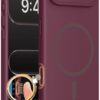 61OnXgUSTkL._AC_SL1500_ Miracase Magnetic for iPhone Air Case, Compatible with MagSafe, Integrated Silicone Camera Control Cover, 3.0mm Thicken Shockproof Drop Protection Phone Case for 17 Air,Wine Red